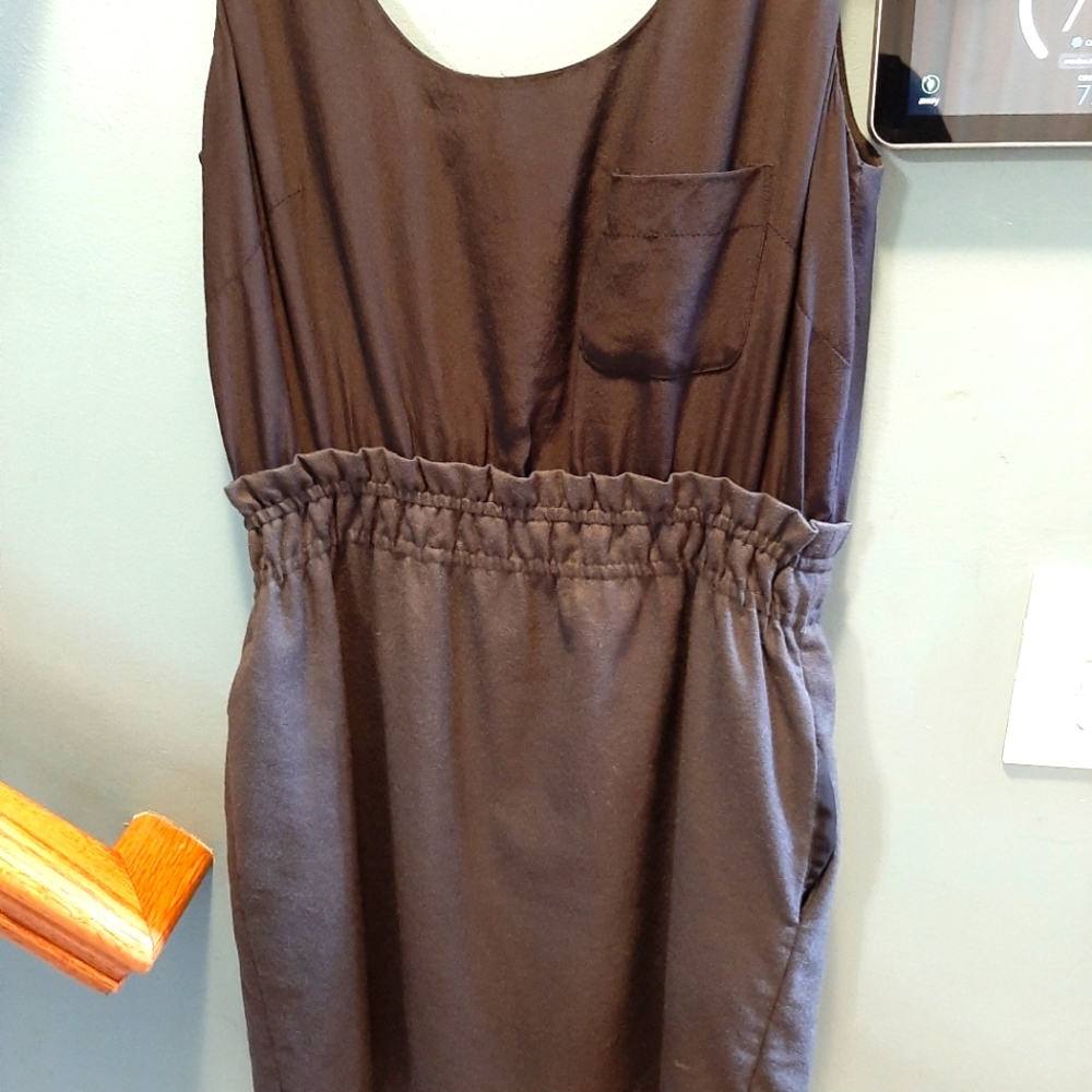 J Crew Black Tank Dress with front and side pockets